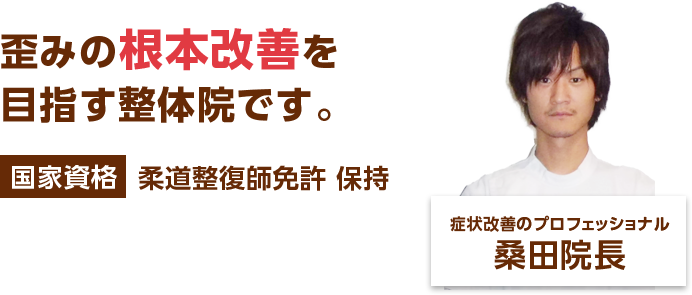 ハートフル整体院　桑田院長からのメッセージ