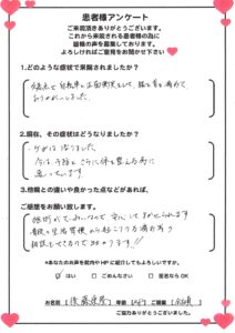 大阪市お住まいの後藤様（男性/４８歳/会社員）のアンケ―ト